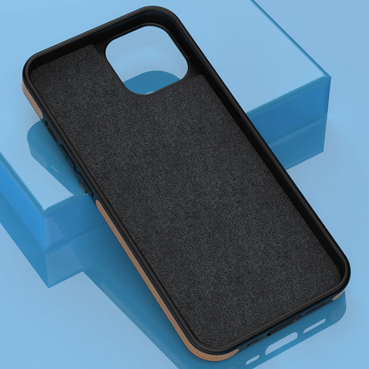 For iPhone 12 Pro Max Leather MagSafe Magnetic Phone Case(Blue Grey White) by buy2fix