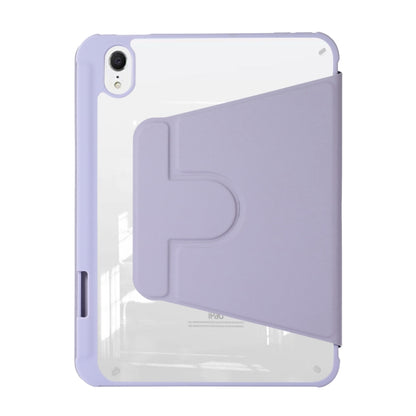 For iPad Air 5 2022 / 4 2020 Acrylic Rotatable Holder Tablet Leather Case(Purple) - iPad Air (2022) / (2020) 10.9 Cases by buy2fix | Online Shopping UK | buy2fix