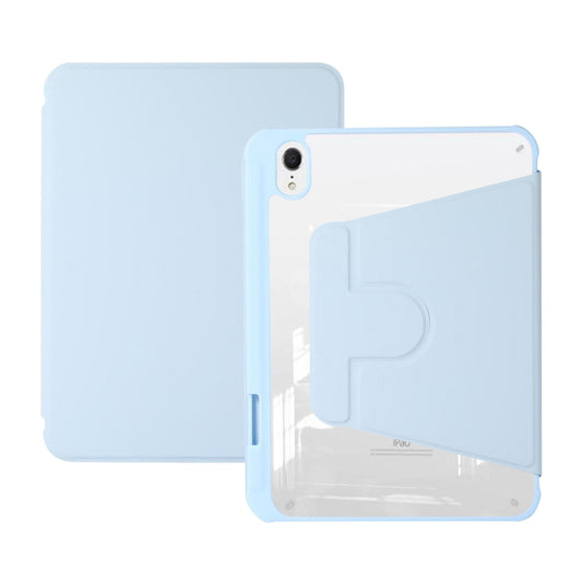 For iPad Air 5 2022 / 4 2020 Acrylic Rotatable Holder Tablet Leather Case(Light Blue) - iPad Air (2022) / (2020) 10.9 Cases by buy2fix | Online Shopping UK | buy2fix