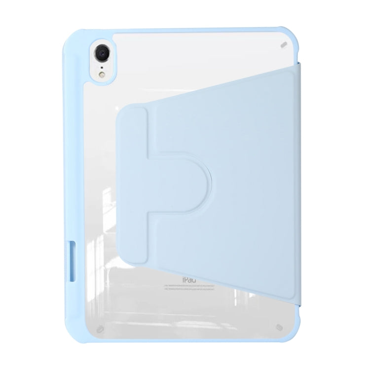 For iPad Air 5 2022 / 4 2020 Acrylic Rotatable Holder Tablet Leather Case(Light Blue) - iPad Air (2022) / (2020) 10.9 Cases by buy2fix | Online Shopping UK | buy2fix