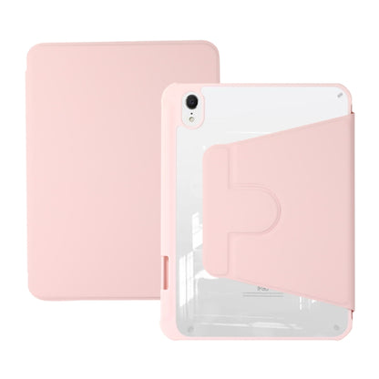 For iPad Air 5 2022 / 4 2020 Acrylic Rotatable Holder Tablet Leather Case(Pink) - iPad Air (2022) / (2020) 10.9 Cases by buy2fix | Online Shopping UK | buy2fix