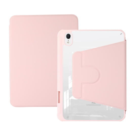 For iPad Air 5 2022 / 4 2020 Acrylic Rotatable Holder Tablet Leather Case(Pink) - iPad Air (2022) / (2020) 10.9 Cases by buy2fix | Online Shopping UK | buy2fix