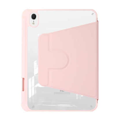 For iPad Air 5 2022 / 4 2020 Acrylic Rotatable Holder Tablet Leather Case(Pink) - iPad Air (2022) / (2020) 10.9 Cases by buy2fix | Online Shopping UK | buy2fix