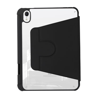 For iPad Air 5 2022 / 4 2020 Acrylic Rotatable Holder Tablet Leather Case(Black) - iPad Air (2022) / (2020) 10.9 Cases by buy2fix | Online Shopping UK | buy2fix
