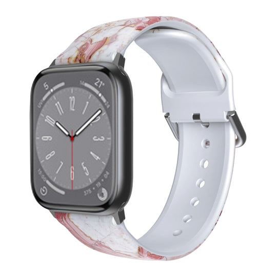 Breathable TPU Watch Band For Apple Watch Series 8&7 41mm / SE 2&6&SE&5&4 40mm / 3&2&1 38mm(Pink Marble)