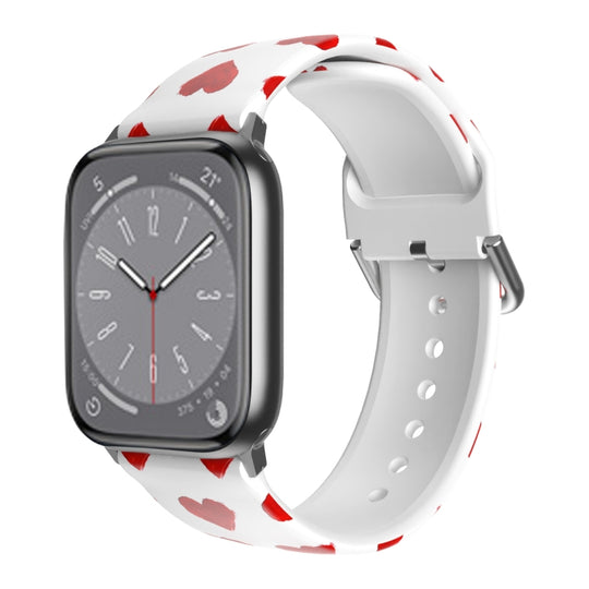 Breathable TPU Watch Band For Apple Watch Series 8&7 41mm / SE 2&6&SE&5&4 40mm / 3&2&1 38mm(Love)