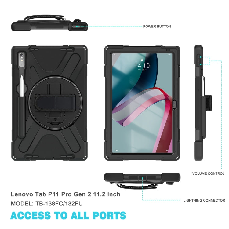 For Lenovo Pad Pro 11.2 2022 TB-138FC/132FU Silicone + PC Protective Tablet Case(Black) - Lenovo by buy2fix | Online Shopping UK | buy2fix