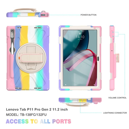 For Lenovo Pad Pro 11.2 2022 TB-138FC/132FU Silicone + PC Protective Tablet Case(Colorful Pink) - Lenovo by buy2fix | Online Shopping UK | buy2fix