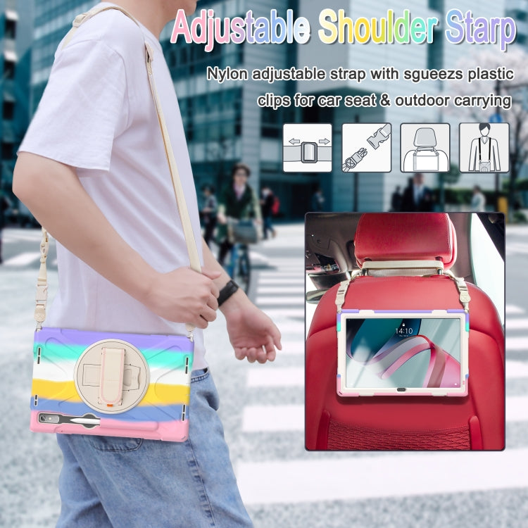 For Lenovo Pad Pro 11.2 2022 TB-138FC/132FU Silicone + PC Protective Tablet Case(Colorful Pink) - Lenovo by buy2fix | Online Shopping UK | buy2fix
