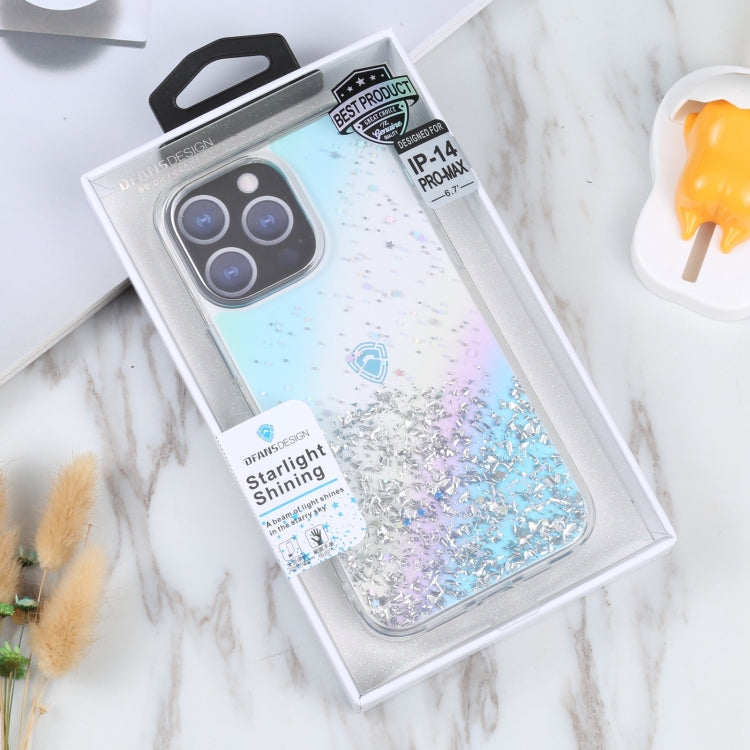 For iPhone 14 Pro Max DFANS DESIGN Golden Diamond TPU+PC Phone Case(Blue) - iPhone 14 Pro Max Cases by DFANS DESIGN | Online Shopping UK | buy2fix