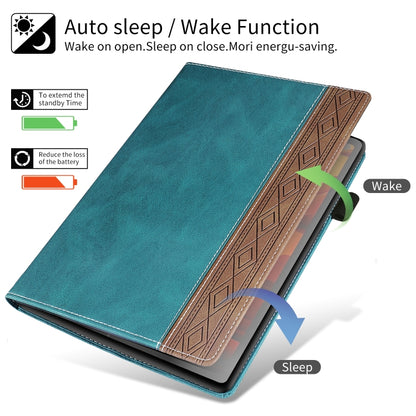 For iPad 2025 / 2022 Splicing Series Tablet PC Leather Case(Dark Green) - iPad 2025 / 2022 Cases by buy2fix | Online Shopping UK | buy2fix