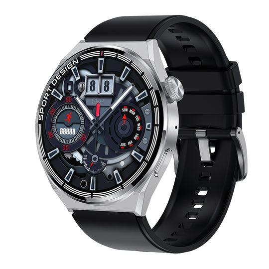 MD3MAX 1.39 inch Round Screen TPU Strap Smart Watch Supports Heart Rate Monitoring/Blood Oxygen Monitoring(Silver)