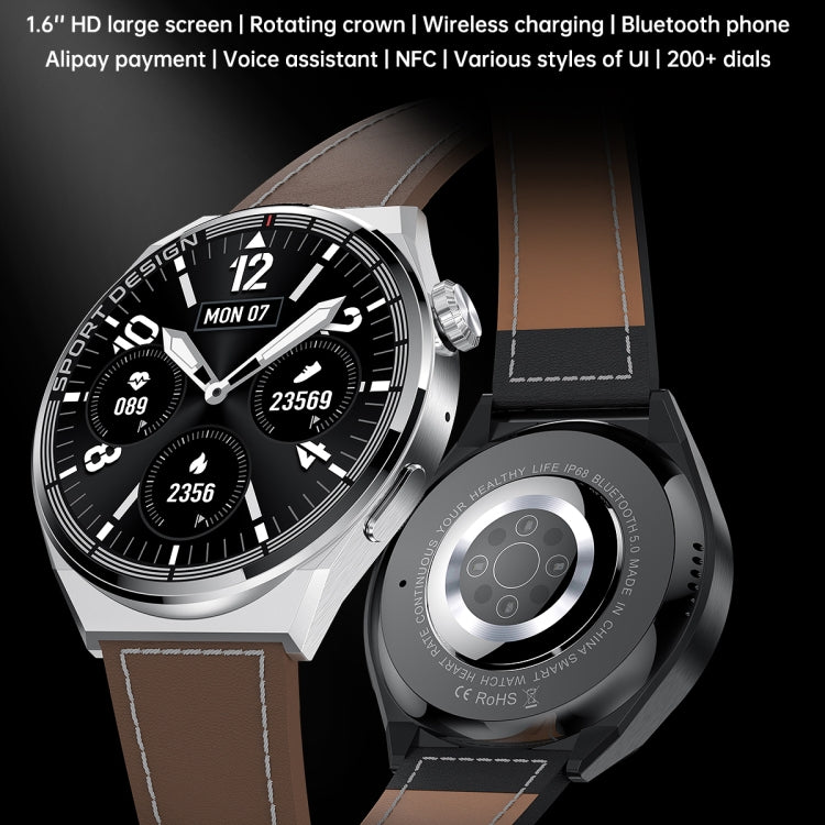 MD3MAX 1.39 inch Round Screen Steel Strap Smart Watch Supports Heart Rate Monitoring/Blood Oxygen Monitoring(Black) by buy2fix