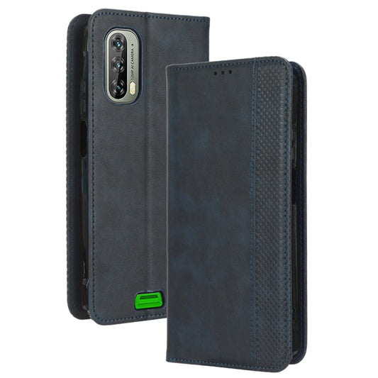 For Blackview BV7100 Magnetic Buckle Retro Texture Leather Phone Case(Blue) - More Brand by buy2fix | Online Shopping UK | buy2fix
