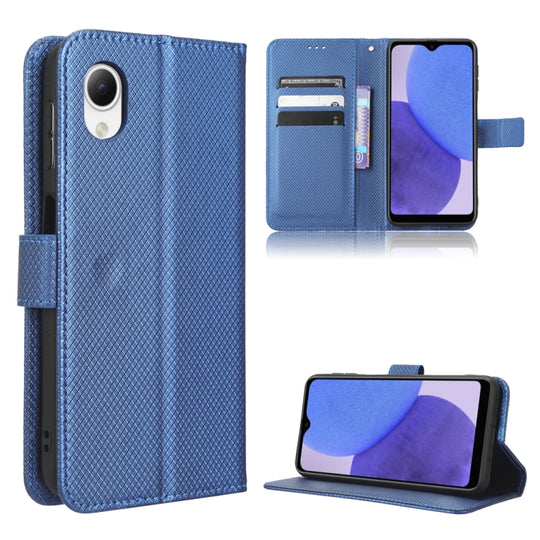 For Samsung Galaxy A23e / A23s / A23 5G JP Diamond Texture Leather Phone Case(Blue)