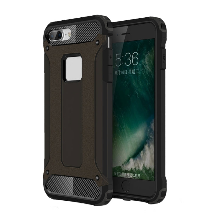 For iPhone 8 Plus Magic Armor TPU + PC Combination Phone Case(Black) by buy2fix