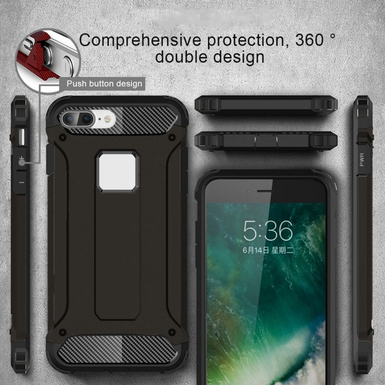 For iPhone 8 Plus Magic Armor TPU + PC Combination Phone Case(Black) by buy2fix