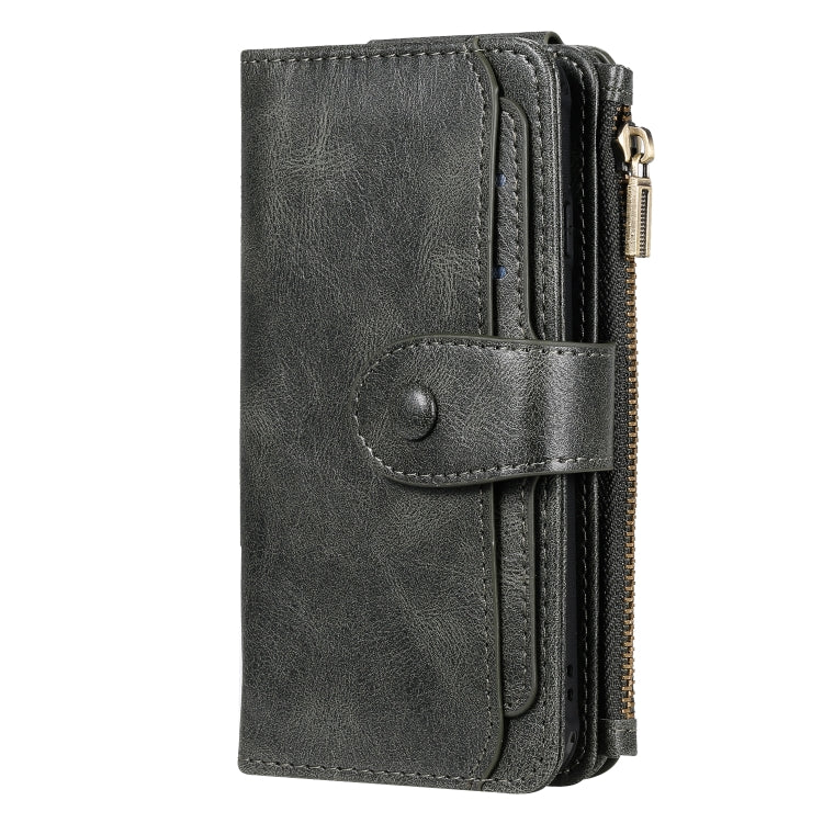 For iPhone 6 / 7 / 8 Multifunctional Retro Detachable Magnetic Horizontal Flip Leather Case with Card Slots & Holder & Wallet & Photo Frame(Dark Green) - More iPhone Cases by buy2fix | Online Shopping UK | buy2fix