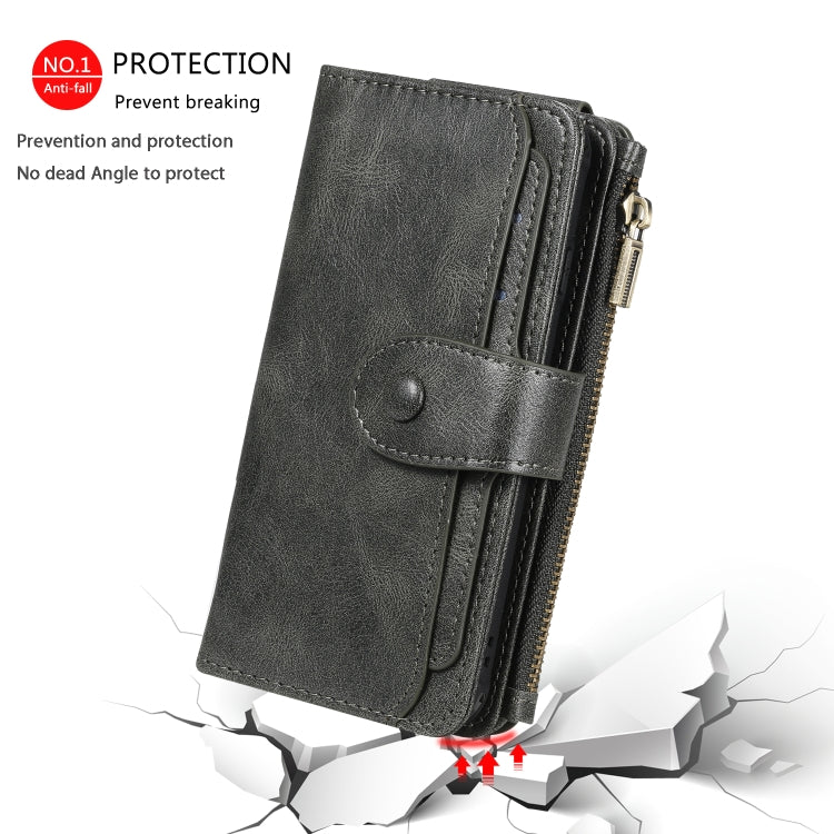 For iPhone 6 / 7 / 8 Multifunctional Retro Detachable Magnetic Horizontal Flip Leather Case with Card Slots & Holder & Wallet & Photo Frame(Dark Green) - More iPhone Cases by buy2fix | Online Shopping UK | buy2fix