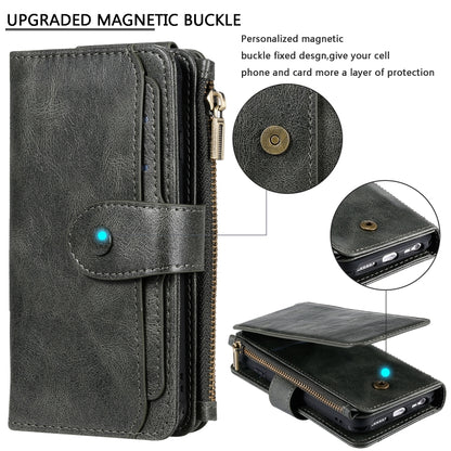 For iPhone 6 / 7 / 8 Multifunctional Retro Detachable Magnetic Horizontal Flip Leather Case with Card Slots & Holder & Wallet & Photo Frame(Dark Green) - More iPhone Cases by buy2fix | Online Shopping UK | buy2fix