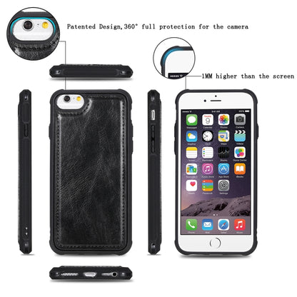 For iPhone 6 / 7 / 8 Multifunctional Retro Detachable Magnetic Horizontal Flip Leather Case with Card Slots & Holder & Wallet & Photo Frame(Black) - More iPhone Cases by buy2fix | Online Shopping UK | buy2fix