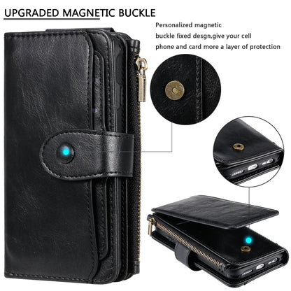 For iPhone 6 / 7 / 8 Multifunctional Retro Detachable Magnetic Horizontal Flip Leather Case with Card Slots & Holder & Wallet & Photo Frame(Black) - More iPhone Cases by buy2fix | Online Shopping UK | buy2fix