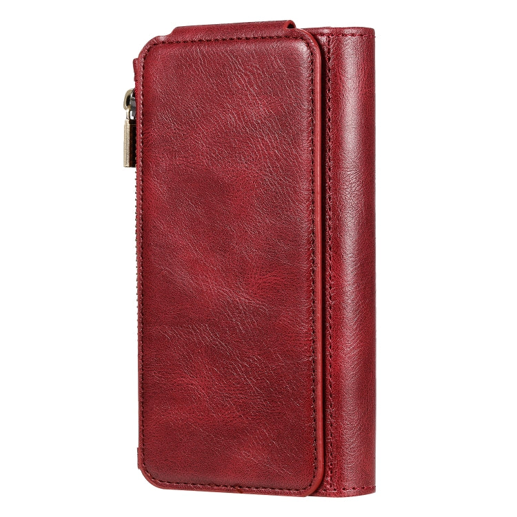 For iPhone 6 / 7 / 8 Multifunctional Retro Detachable Magnetic Horizontal Flip Leather Case with Card Slots & Holder & Wallet & Photo Frame(Red) - More iPhone Cases by buy2fix | Online Shopping UK | buy2fix