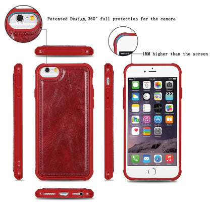 For iPhone 6 / 7 / 8 Multifunctional Retro Detachable Magnetic Horizontal Flip Leather Case with Card Slots & Holder & Wallet & Photo Frame(Red) - More iPhone Cases by buy2fix | Online Shopping UK | buy2fix