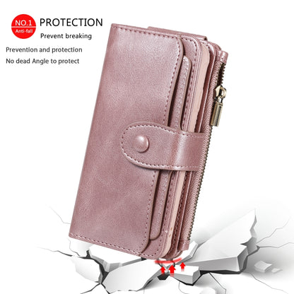 For iPhone 6 / 7 / 8 Multifunctional Retro Detachable Magnetic Horizontal Flip Leather Case with Card Slots & Holder & Wallet & Photo Frame(Rose Gold) - More iPhone Cases by buy2fix | Online Shopping UK | buy2fix