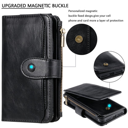 For iPhone X / XS Multifunctional Retro Detachable Magnetic Horizontal Flip Leather Case with Card Slots & Holder & Wallet & Photo Frame(Black) - More iPhone Cases by buy2fix | Online Shopping UK | buy2fix