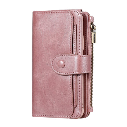 For iPhone X / XS Multifunctional Retro Detachable Magnetic Horizontal Flip Leather Case with Card Slots & Holder & Wallet & Photo Frame(Rose Gold) - More iPhone Cases by buy2fix | Online Shopping UK | buy2fix