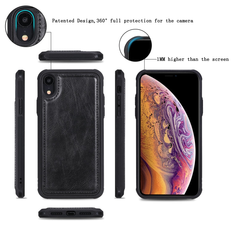 For iPhone XR Multifunctional Retro Detachable Magnetic Horizontal Flip Leather Case with Card Slots & Holder & Wallet & Photo Frame(Black) - More iPhone Cases by buy2fix | Online Shopping UK | buy2fix