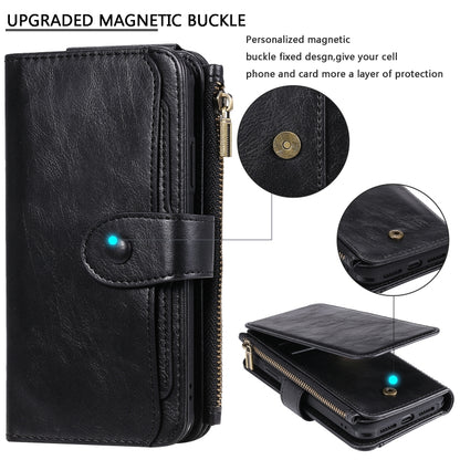 For iPhone XR Multifunctional Retro Detachable Magnetic Horizontal Flip Leather Case with Card Slots & Holder & Wallet & Photo Frame(Black) - More iPhone Cases by buy2fix | Online Shopping UK | buy2fix