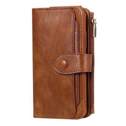 For iPhone XR Multifunctional Retro Detachable Magnetic Horizontal Flip Leather Case with Card Slots & Holder & Wallet & Photo Frame(Brown) - More iPhone Cases by buy2fix | Online Shopping UK | buy2fix