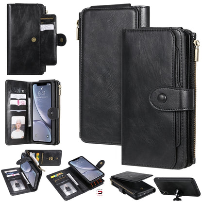 For iPhone XS Max Multifunctional Retro Detachable Magnetic Horizontal Flip Leather Case with Card Slots & Holder & Wallet & Photo Frame(Black) - More iPhone Cases by buy2fix | Online Shopping UK | buy2fix
