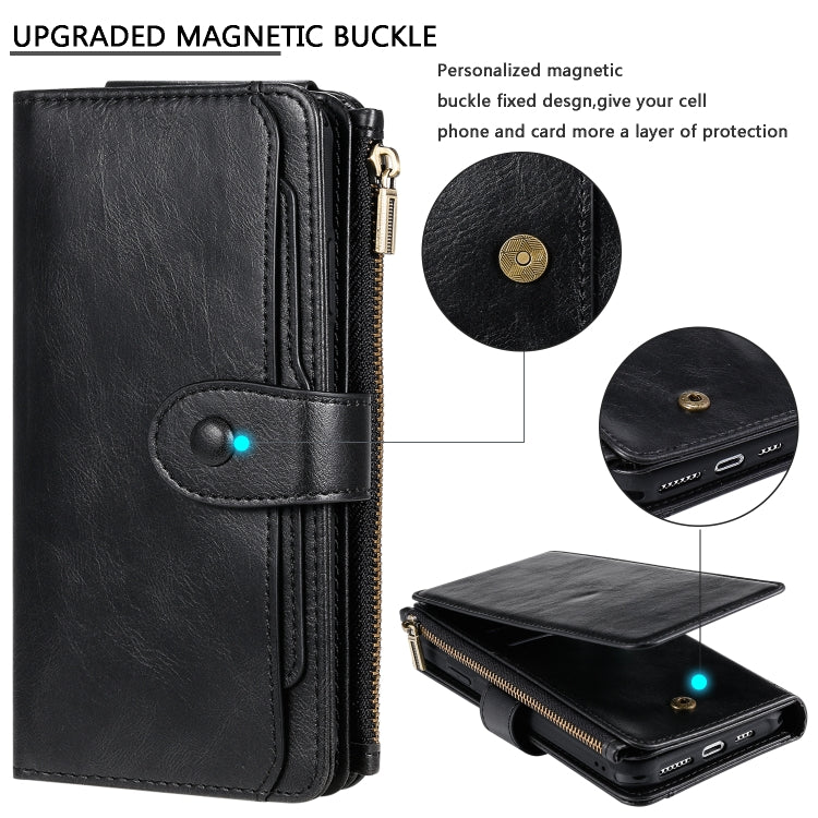 For iPhone XS Max Multifunctional Retro Detachable Magnetic Horizontal Flip Leather Case with Card Slots & Holder & Wallet & Photo Frame(Black) - More iPhone Cases by buy2fix | Online Shopping UK | buy2fix