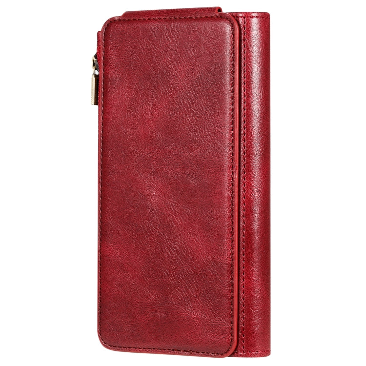 For iPhone XS Max Multifunctional Retro Detachable Magnetic Horizontal Flip Leather Case with Card Slots & Holder & Wallet & Photo Frame(Red) - More iPhone Cases by buy2fix | Online Shopping UK | buy2fix