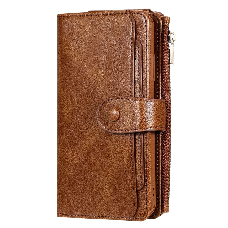 For iPhone XS Max Multifunctional Retro Detachable Magnetic Horizontal Flip Leather Case with Card Slots & Holder & Wallet & Photo Frame(Brown) - More iPhone Cases by buy2fix | Online Shopping UK | buy2fix