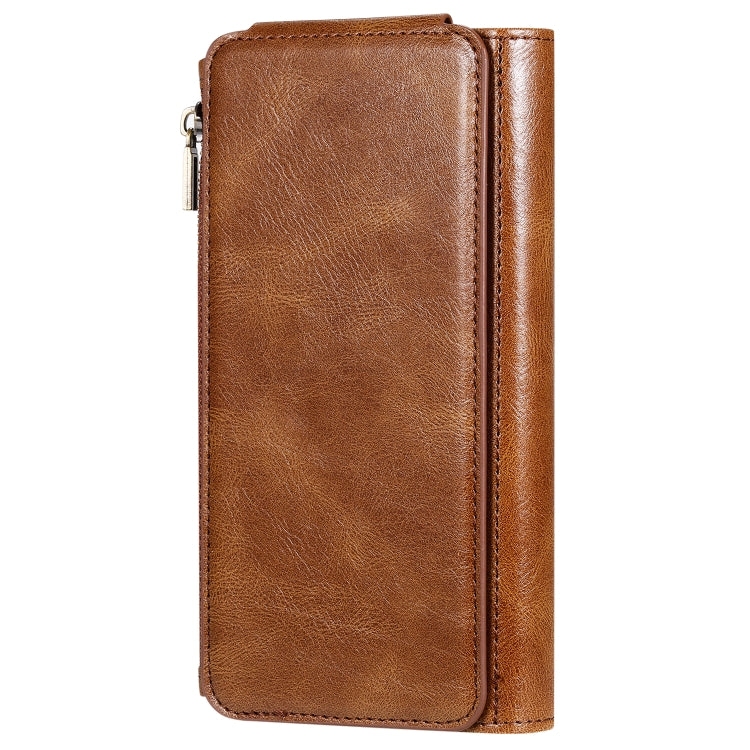 For iPhone XS Max Multifunctional Retro Detachable Magnetic Horizontal Flip Leather Case with Card Slots & Holder & Wallet & Photo Frame(Brown) - More iPhone Cases by buy2fix | Online Shopping UK | buy2fix