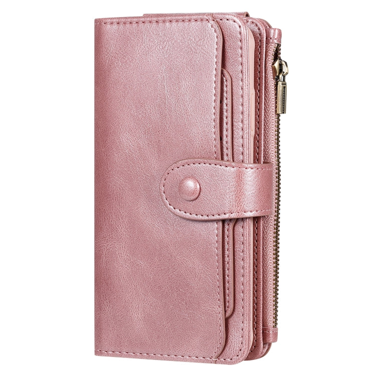 For iPhone XS Max Multifunctional Retro Detachable Magnetic Horizontal Flip Leather Case with Card Slots & Holder & Wallet & Photo Frame(Rose Gold) - More iPhone Cases by buy2fix | Online Shopping UK | buy2fix