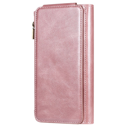 For iPhone XS Max Multifunctional Retro Detachable Magnetic Horizontal Flip Leather Case with Card Slots & Holder & Wallet & Photo Frame(Rose Gold) - More iPhone Cases by buy2fix | Online Shopping UK | buy2fix