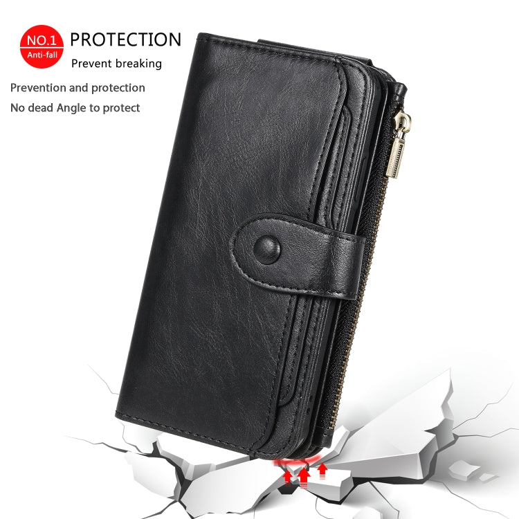 For iPhone 11 Multifunctional Retro Detachable Magnetic Horizontal Flip Leather Case with Card Slots & Holder & Wallet & Photo Frame(Black) - iPhone 11 Cases by buy2fix | Online Shopping UK | buy2fix