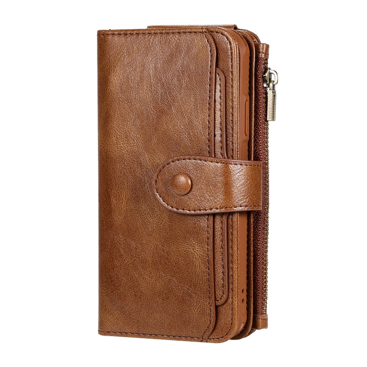 For iPhone 11 Multifunctional Retro Detachable Magnetic Horizontal Flip Leather Case with Card Slots & Holder & Wallet & Photo Frame(Brown) - iPhone 11 Cases by buy2fix | Online Shopping UK | buy2fix