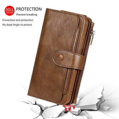 For iPhone 11 Multifunctional Retro Detachable Magnetic Horizontal Flip Leather Case with Card Slots & Holder & Wallet & Photo Frame(Brown) - iPhone 11 Cases by buy2fix | Online Shopping UK | buy2fix