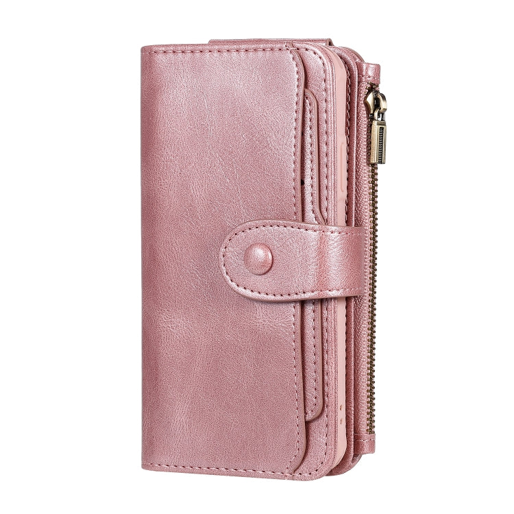 For iPhone 11 Multifunctional Retro Detachable Magnetic Horizontal Flip Leather Case with Card Slots & Holder & Wallet & Photo Frame(Rose Gold) - iPhone 11 Cases by buy2fix | Online Shopping UK | buy2fix