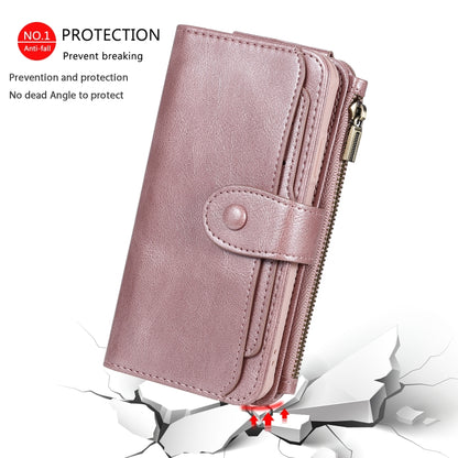 For iPhone 11 Multifunctional Retro Detachable Magnetic Horizontal Flip Leather Case with Card Slots & Holder & Wallet & Photo Frame(Rose Gold) - iPhone 11 Cases by buy2fix | Online Shopping UK | buy2fix