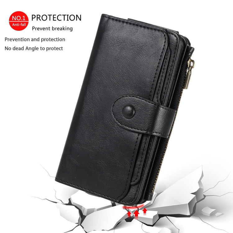 For iPhone 11 Pro Multifunctional Retro Detachable Magnetic Horizontal Flip Leather Case with Card Slots & Holder & Wallet & Photo Frame(Black) - iPhone 11 Pro Max Cases by buy2fix | Online Shopping UK | buy2fix