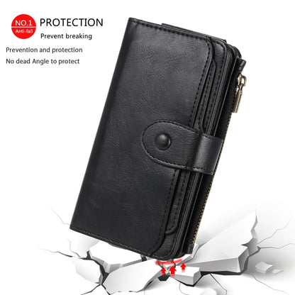 For iPhone 11 Pro Multifunctional Retro Detachable Magnetic Horizontal Flip Leather Case with Card Slots & Holder & Wallet & Photo Frame(Black) - iPhone 11 Pro Max Cases by buy2fix | Online Shopping UK | buy2fix
