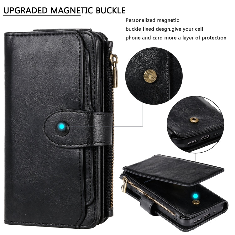 For iPhone 11 Pro Multifunctional Retro Detachable Magnetic Horizontal Flip Leather Case with Card Slots & Holder & Wallet & Photo Frame(Black) - iPhone 11 Pro Max Cases by buy2fix | Online Shopping UK | buy2fix