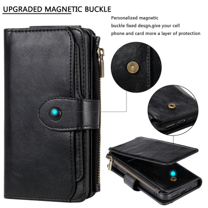 For iPhone 11 Pro Multifunctional Retro Detachable Magnetic Horizontal Flip Leather Case with Card Slots & Holder & Wallet & Photo Frame(Black) - iPhone 11 Pro Max Cases by buy2fix | Online Shopping UK | buy2fix